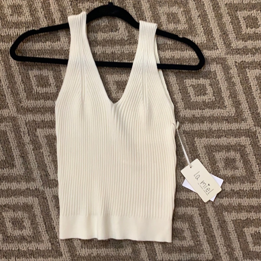 Ivory Ribbed Tank